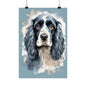 Dogs Blue Roan Cocker Spaniel 01 Matte Vertical Poster