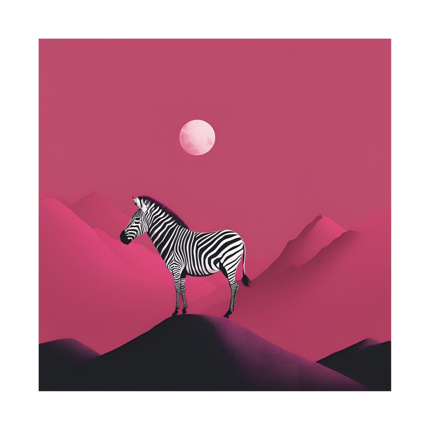 Lone Collection Zebra 15 Matte Square Posters