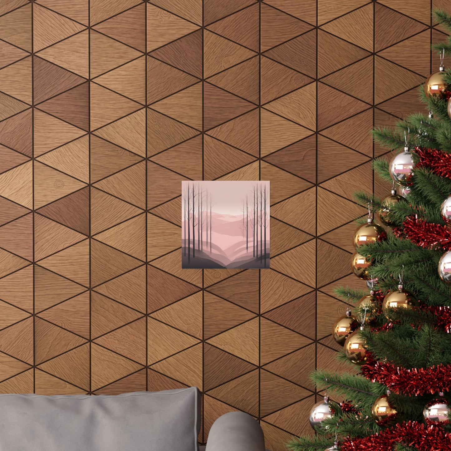 Lonely Forest Pink 23 Matte Square Posters