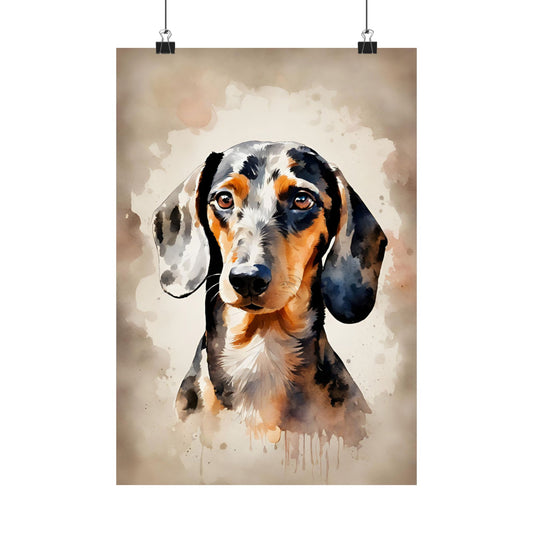 Dogs Dachshund 02 Matte Vertical Poster