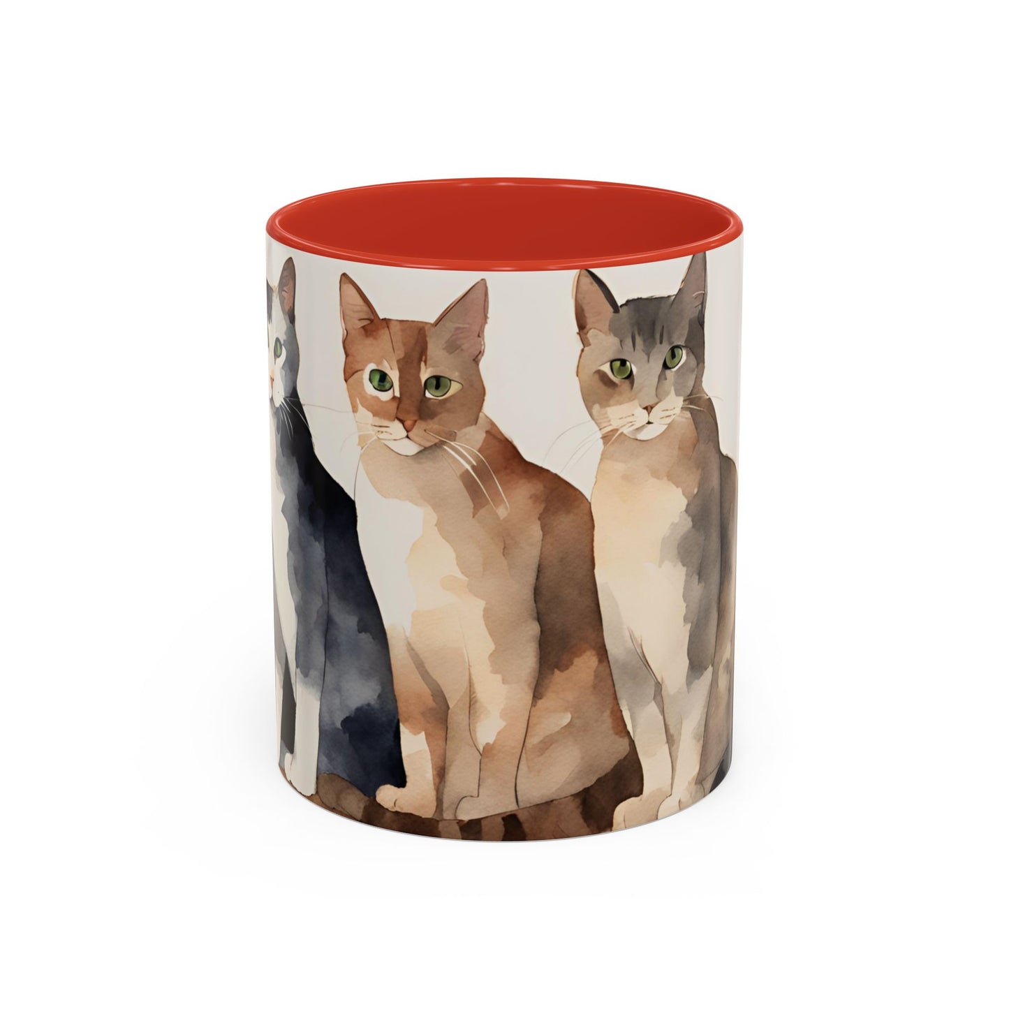 Kitties in a Row 4 Accent Mug 11oz