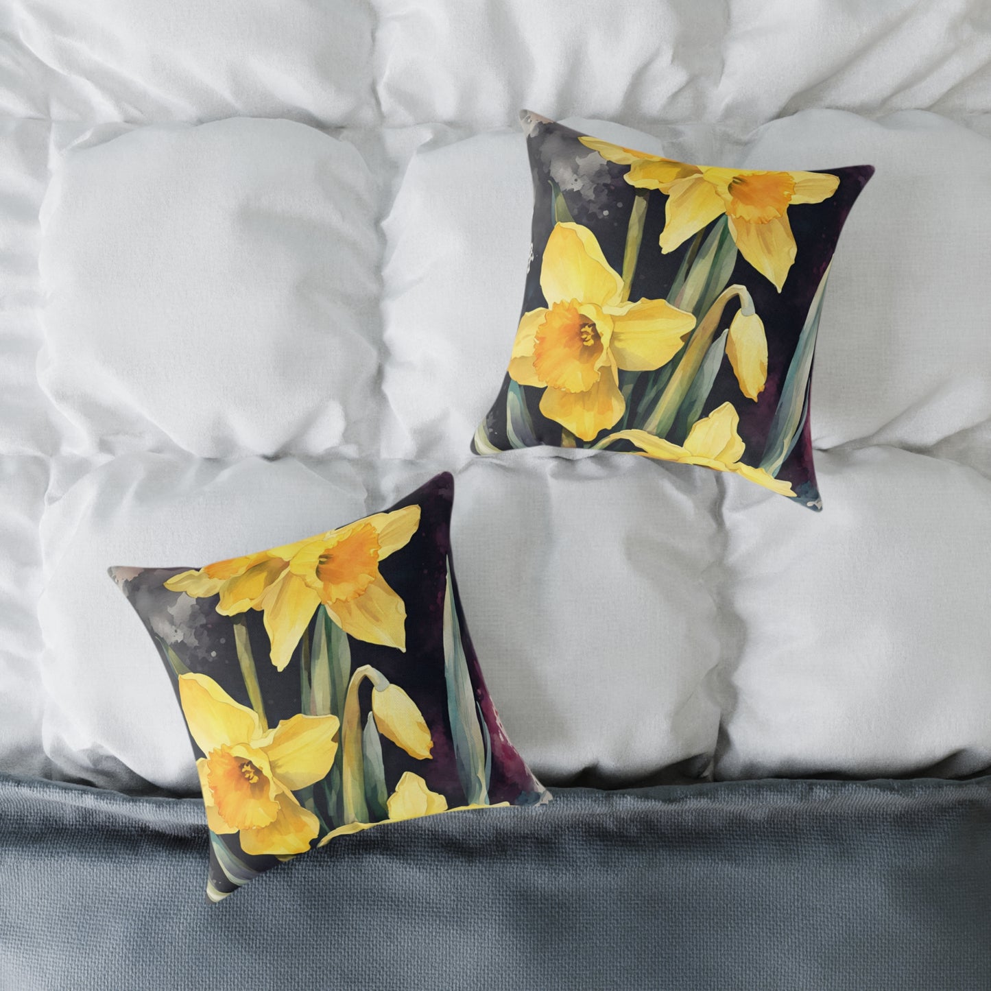 Daffodils 01 Poly Pillow - Natures Beauty Design
