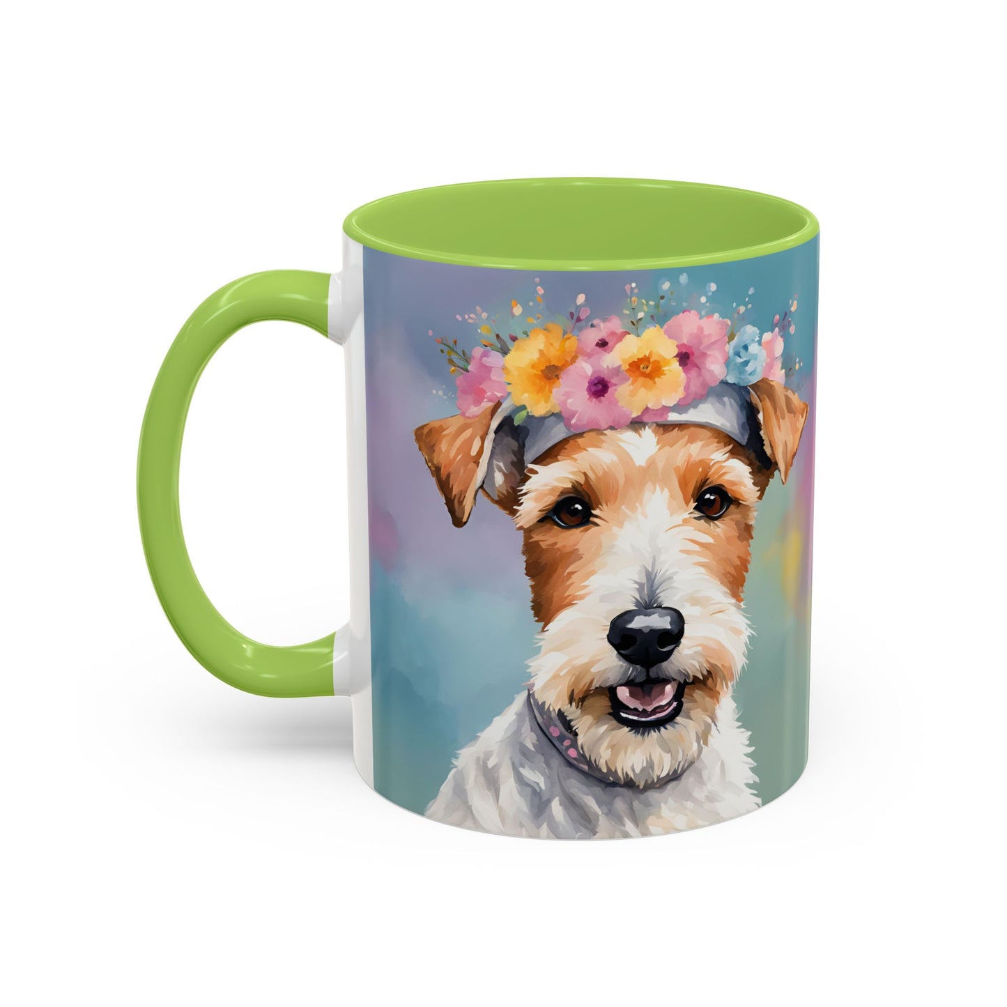 Fox Terrier 02 Accent Coffee Mug - Dog Lover Gift