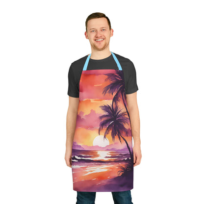 Tropical Sunset 03 Apron 5-Color Straps