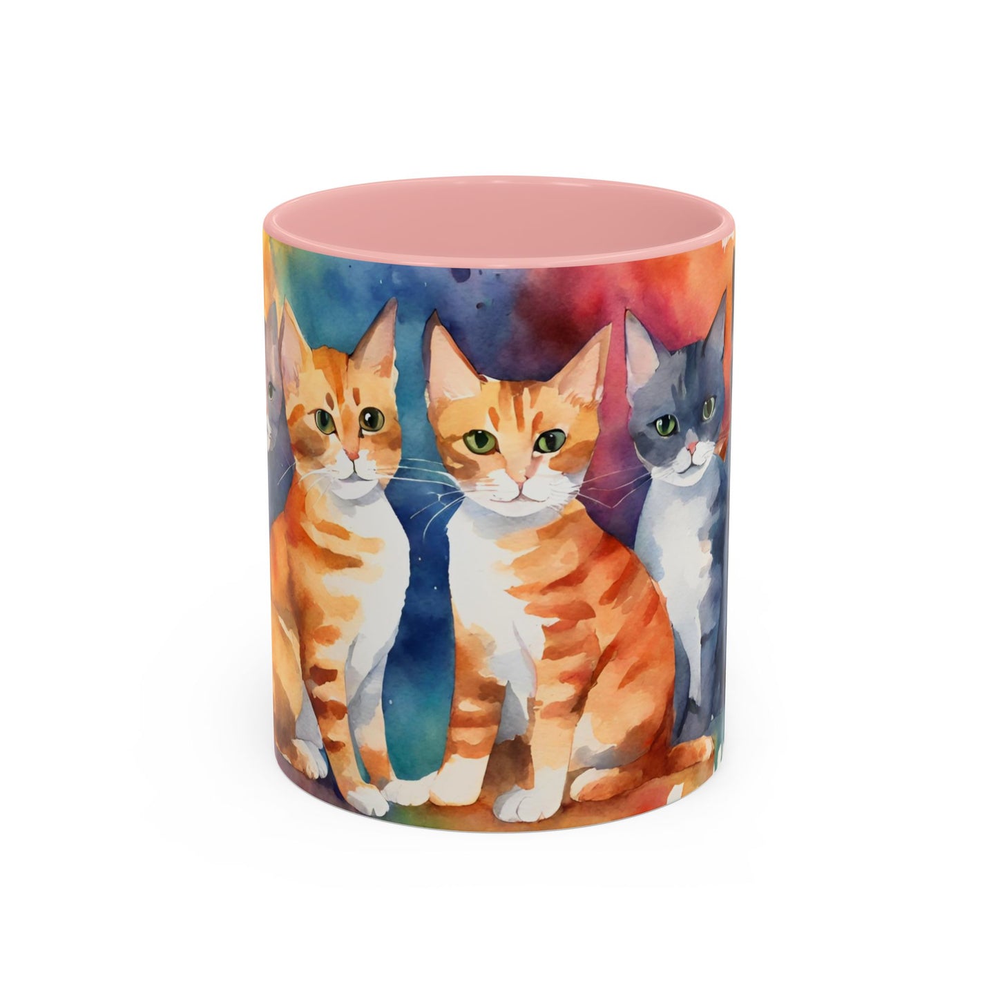 Kitties 3 Accent Coffee Mug, 11oz