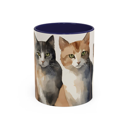 Kitties in a Row 2 Accent Mug 11oz