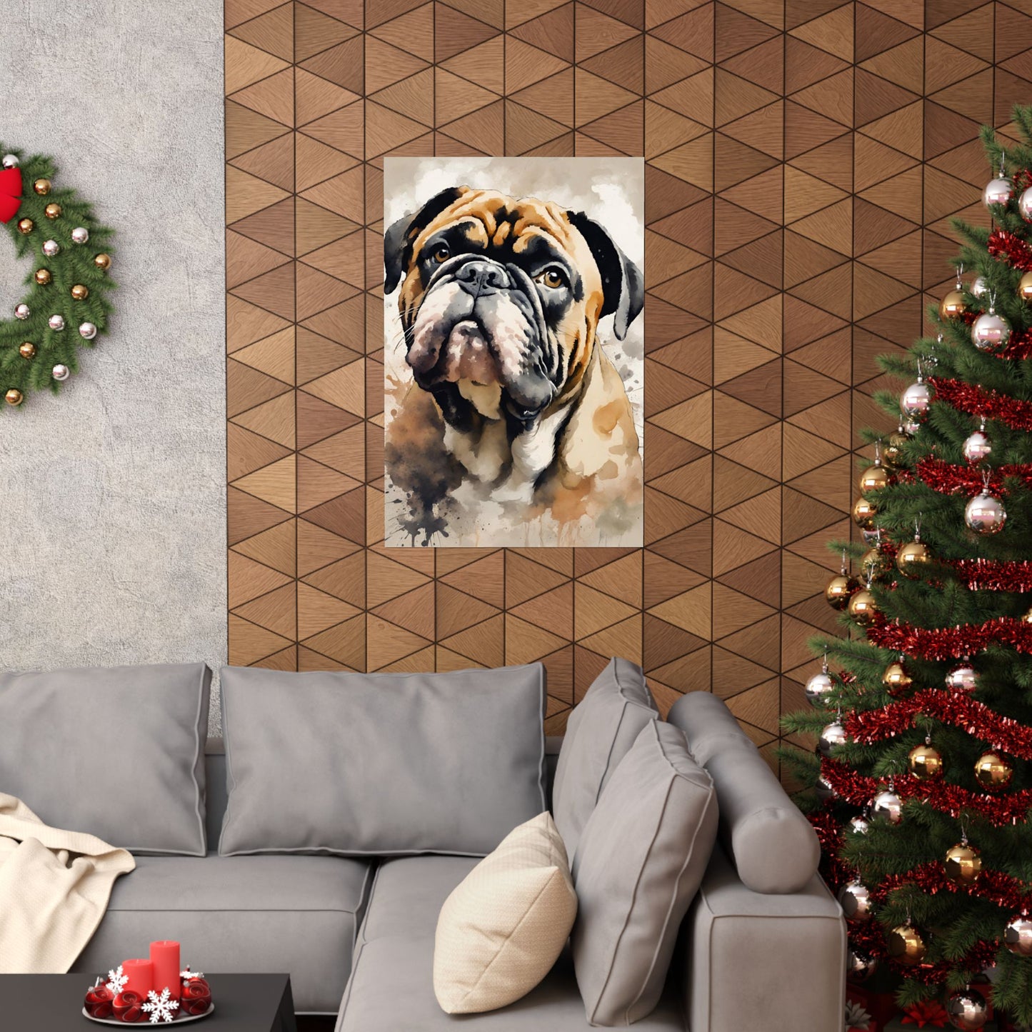 Dogs Bulldog 02 Matte Vertical Poster