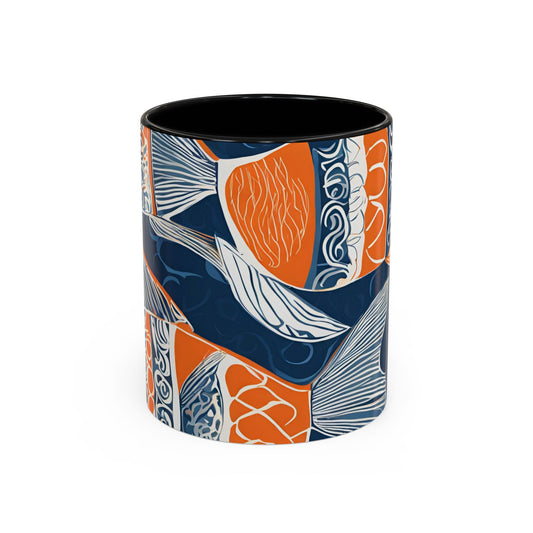 Orange Fish 03 Accent Coffee Mug (11oz)