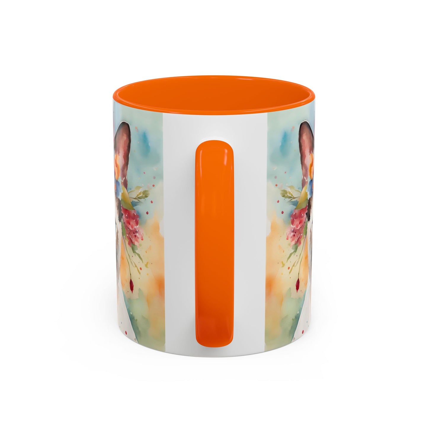 Floral Siamese Cat 03 Accent Coffee Mug - 11oz Perfect for Cat Lovers & Gifts