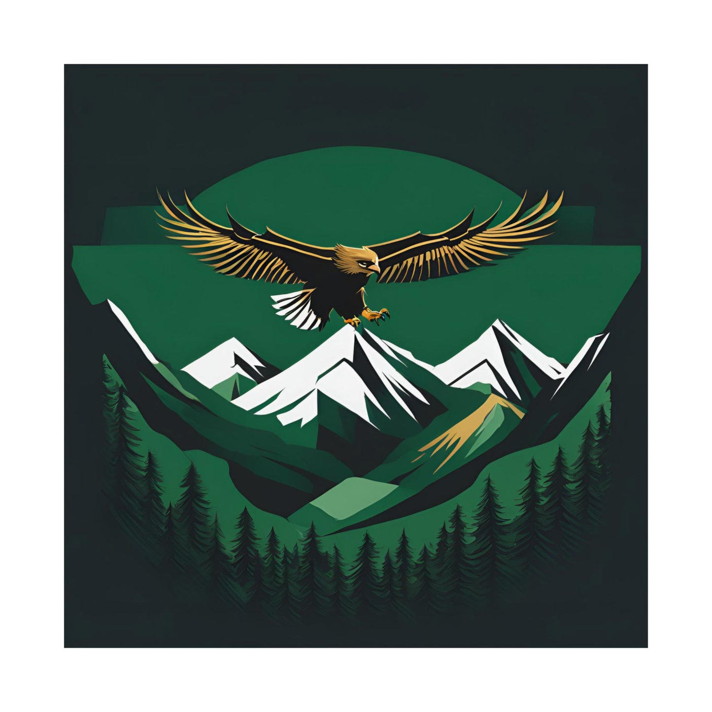 Lone Collection Eagle 3 Matte Square Posters