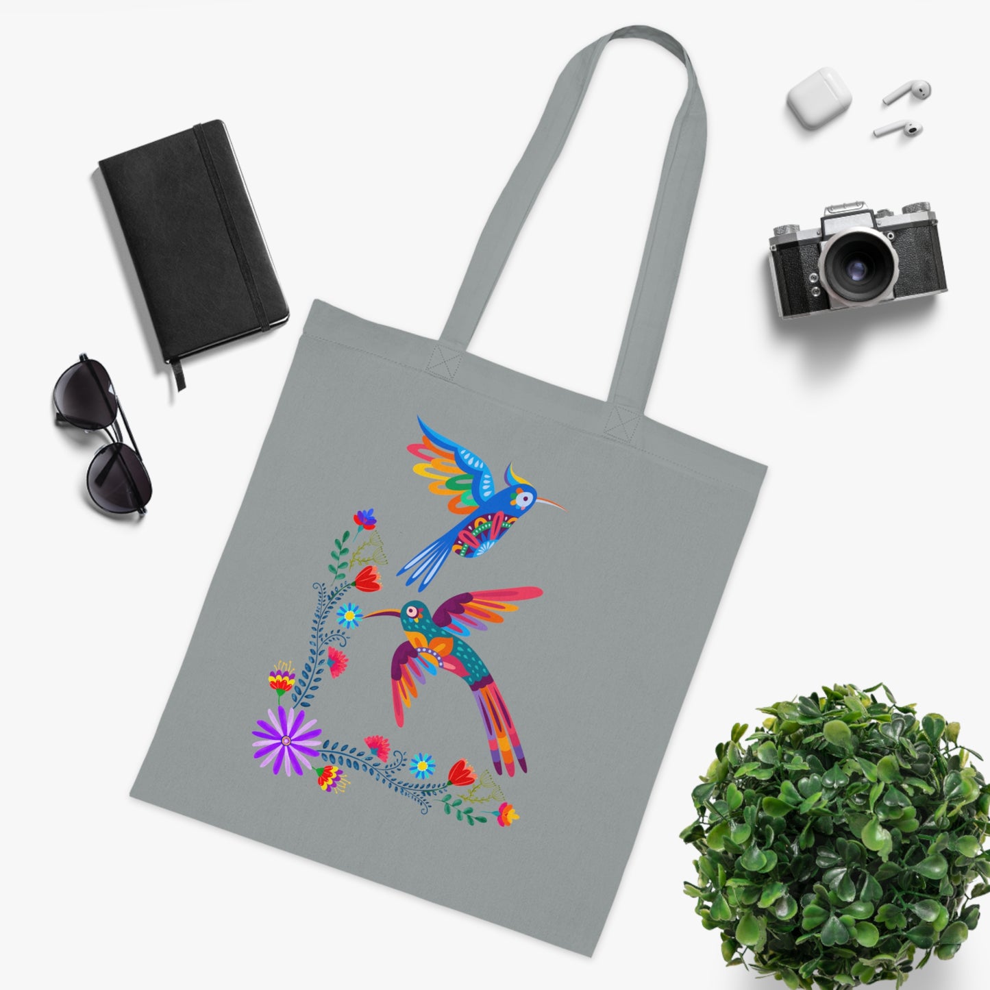 Funky birds 03 Cotton Tote