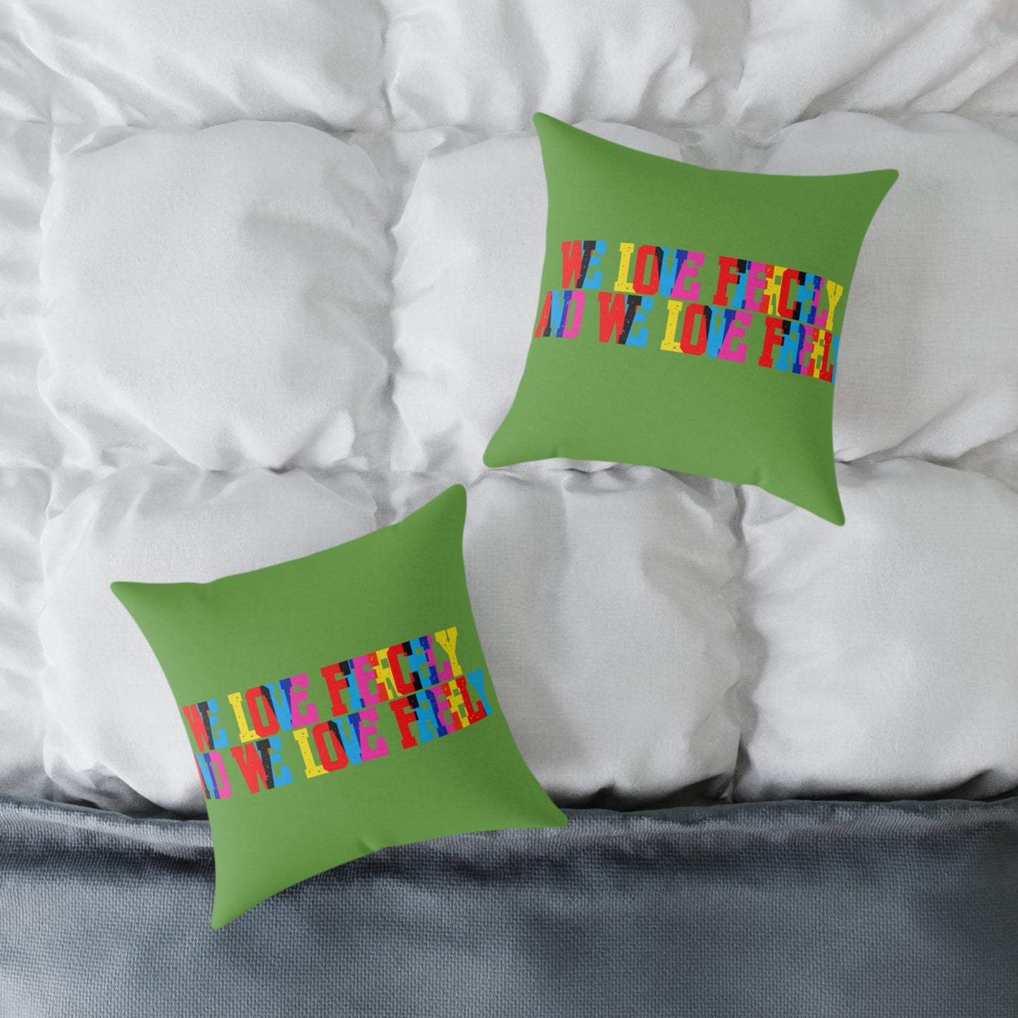 We Love Fiercely And We Love Freely Poly Pillow