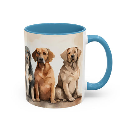 Doggies in a Row 2 Accent Mug 11oz