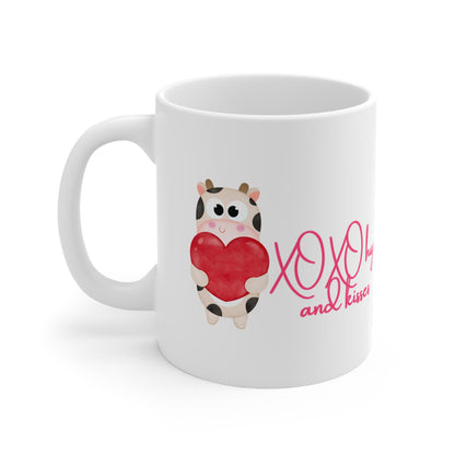 XOXO Hugs And Kisses Valentines Mug Ceramic 11oz