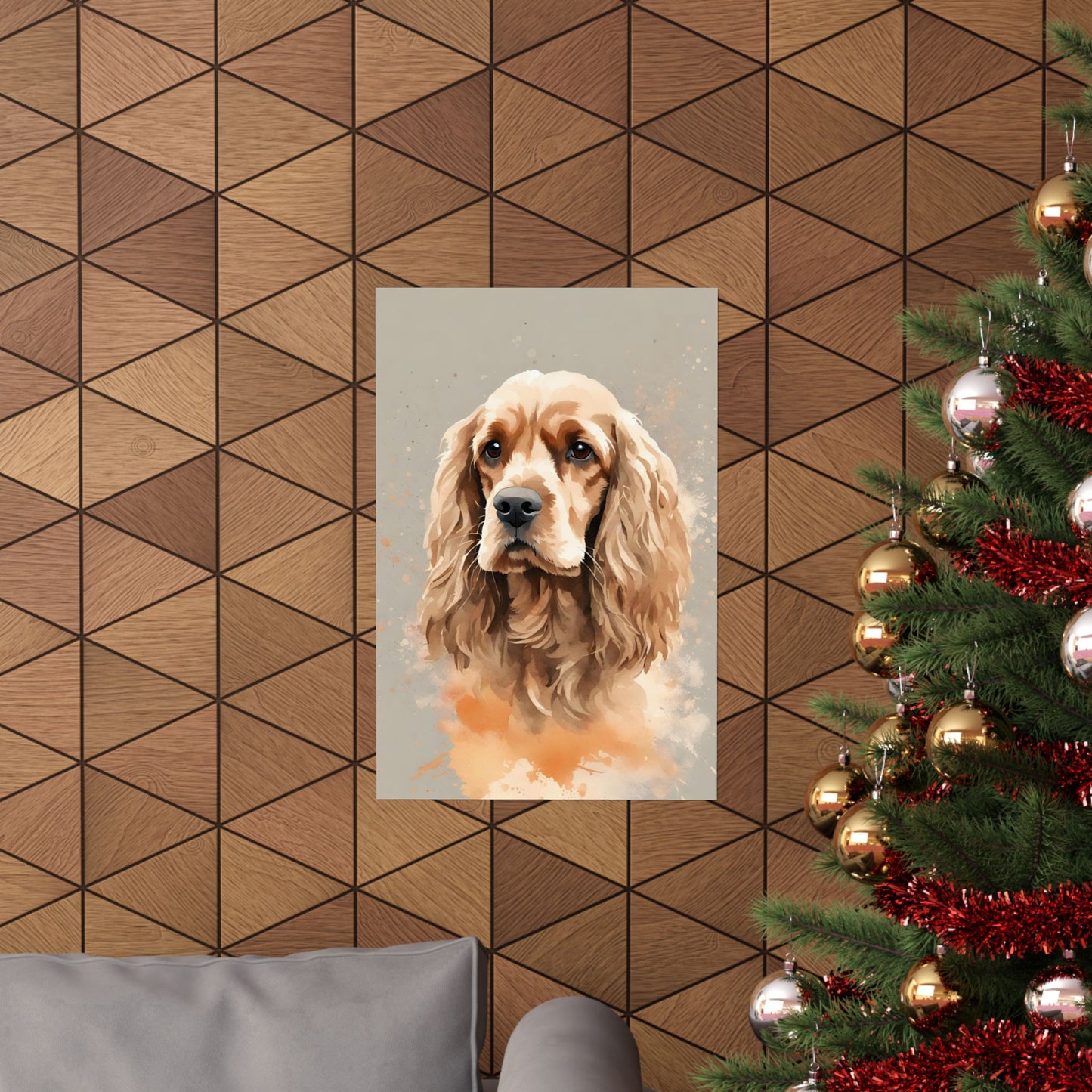 Dogs Cocker Spaniel 01 Matte Vertical Poster