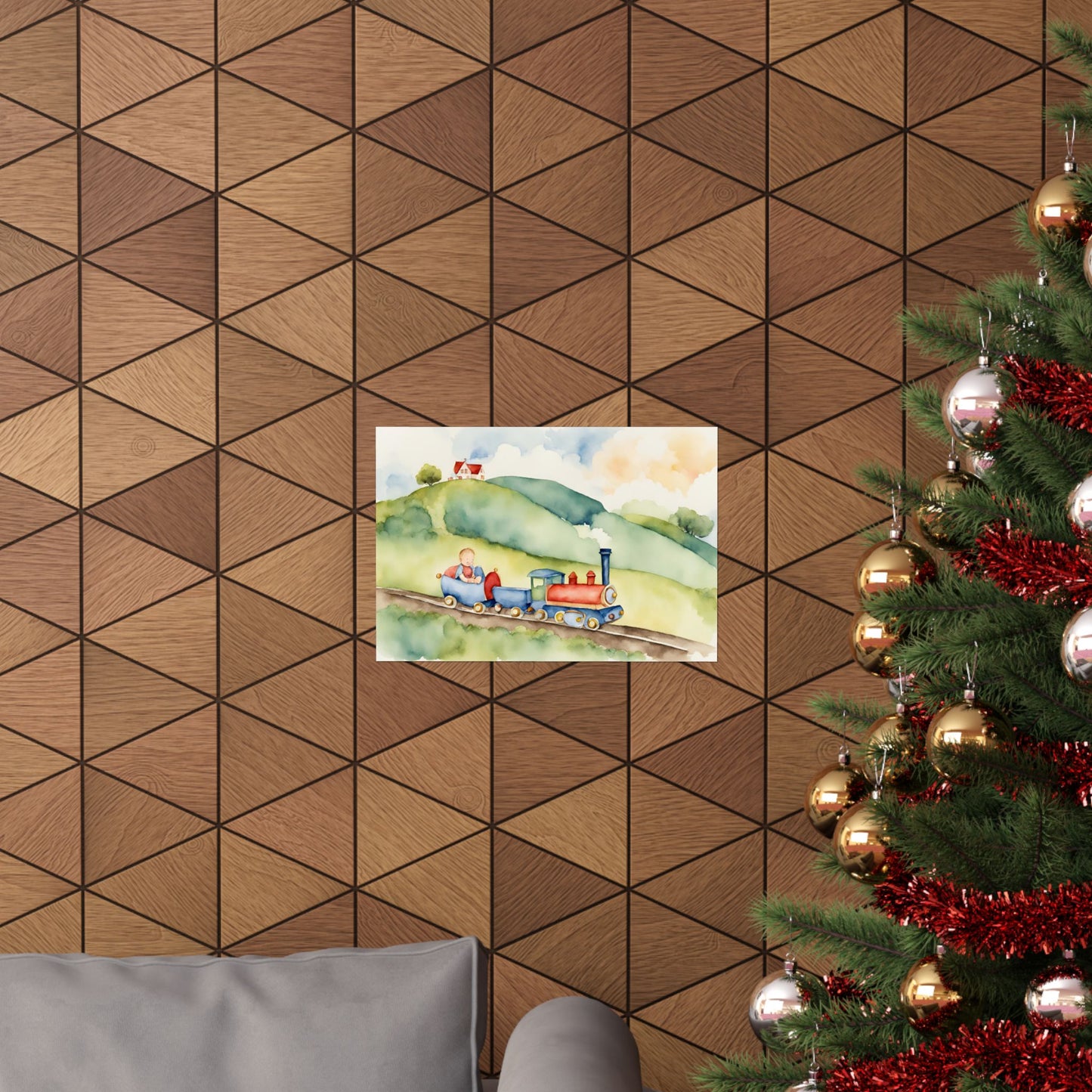 Nursery Choo Choo Train 5 Matte Horizontal Posters