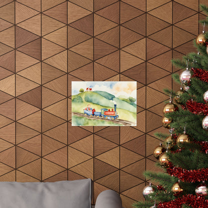 Nursery Choo Choo Train 5 Matte Horizontal Posters