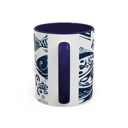 Fish 02 Accent Coffee Mug (11oz)