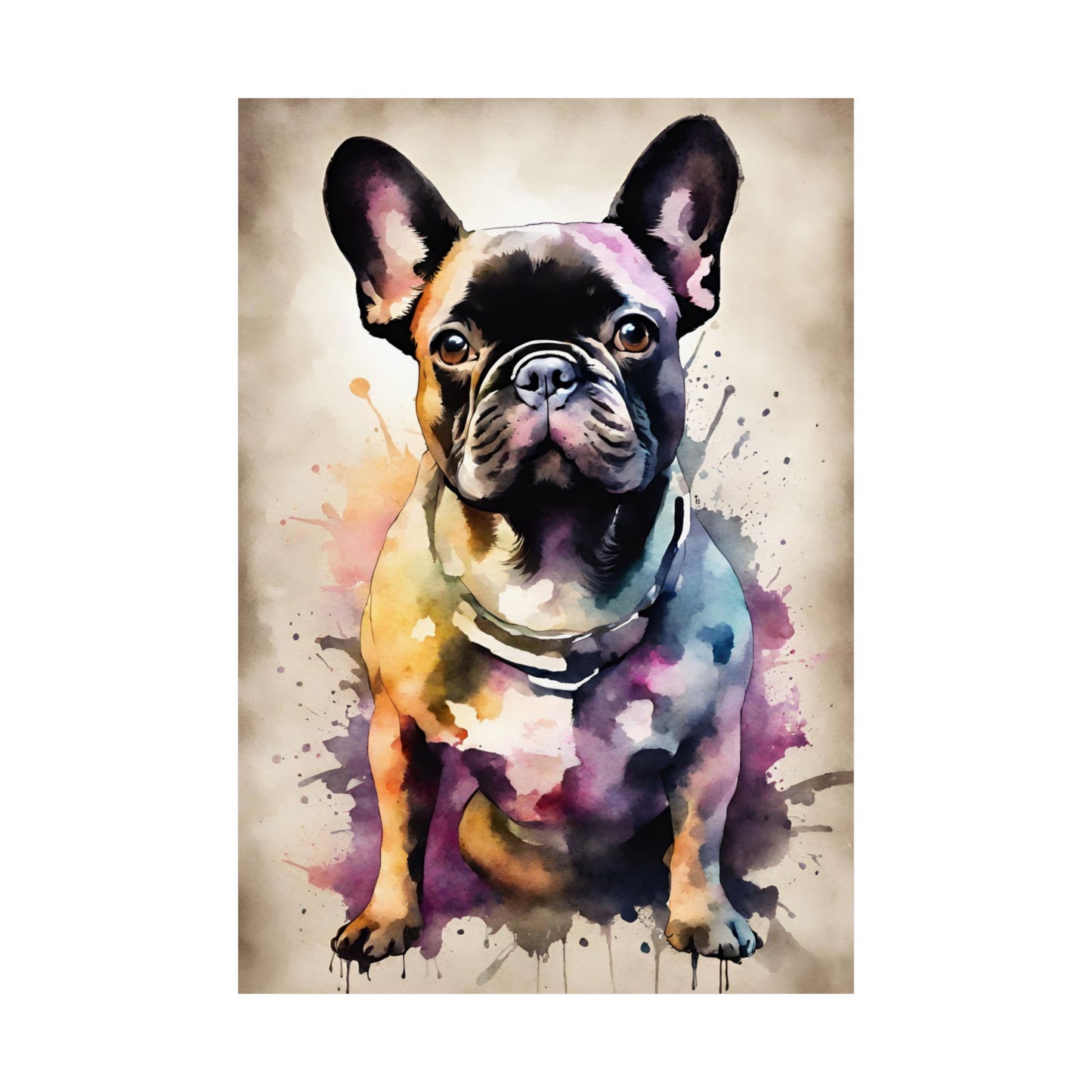Dogs French Bulldog 01 Matte Vertical Poster