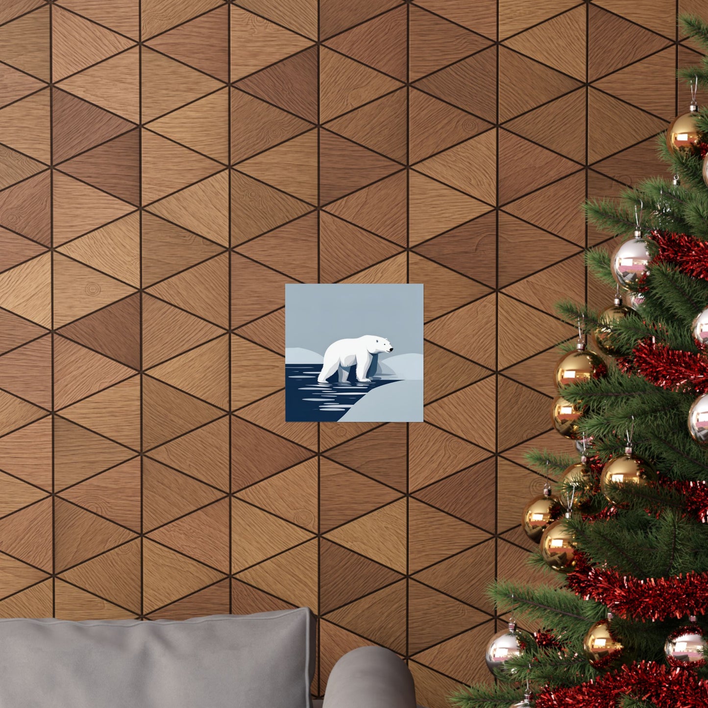 Lone Collection Polar Bear 7 Matte Square Posters