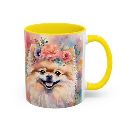 Pomeranian 02 Accent Coffee Mug - Dog Lover Gift