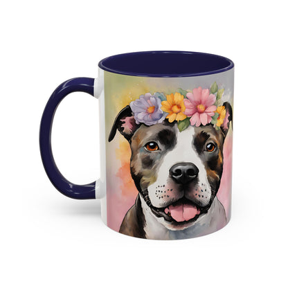 Staffordshire Bull Terrier 01 Accent Coffee Mug - Dog Lover Gift