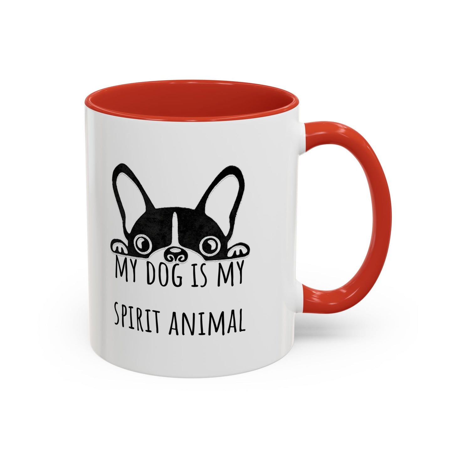 My Dog Is My Spirit Animal Accent Coffee Mug (11oz)