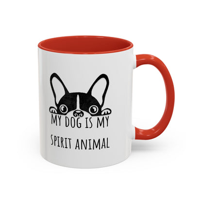 My Dog Is My Spirit Animal Accent Coffee Mug (11oz)