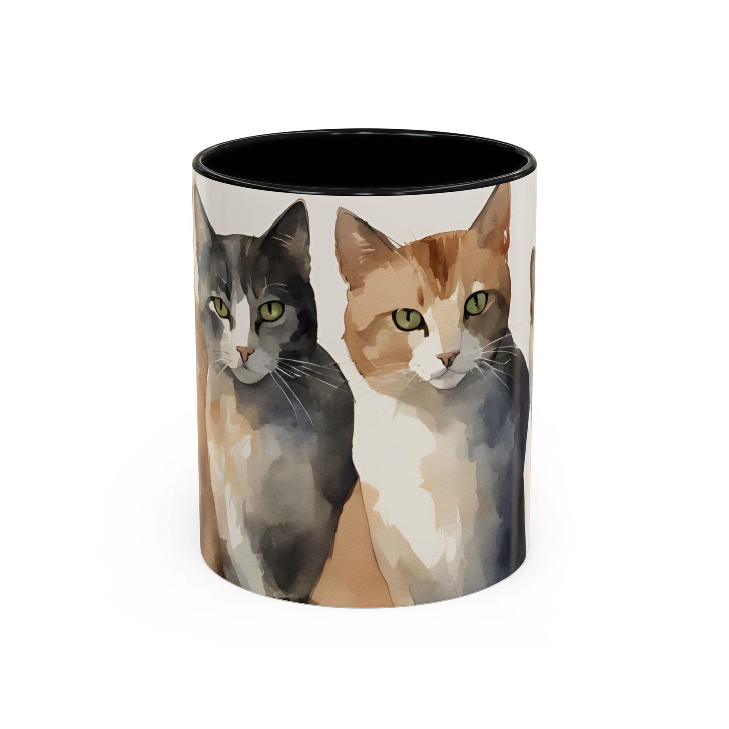 Kitties in a Row 2 Accent Mug 11oz