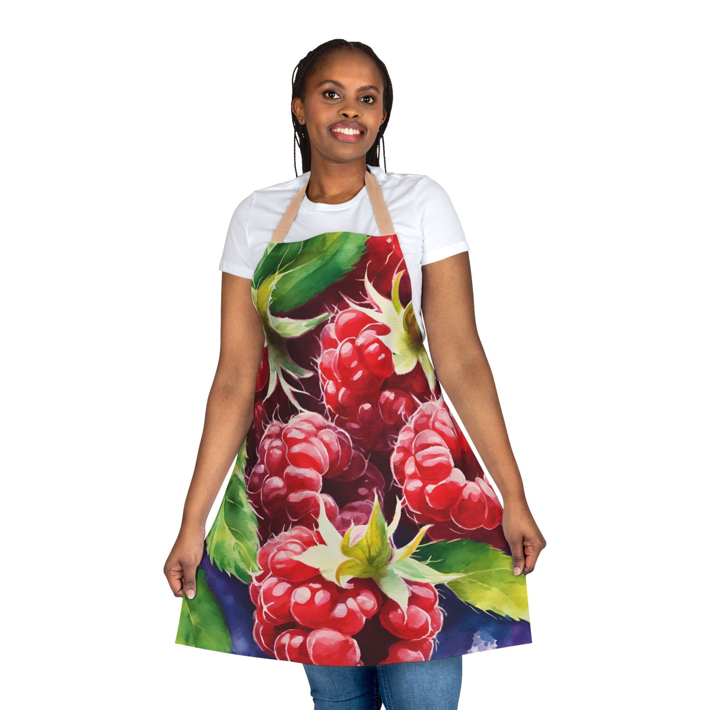Raspberries 01 Apron 5-Color Straps