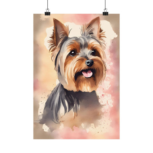 Dogs Yorkshire Terrier 04 Matte Vertical Poster