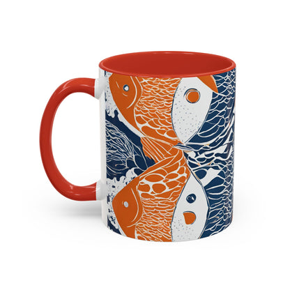 Orange Fish 01 Accent Coffee Mug (11oz)