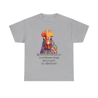My Favourite Exercise Is A Cross Between A Lunge And A Crunch, It's Called Lunch! Unisex Heavy Cotton Tee