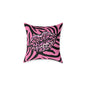 Pink Zebra Lips Poly Pillow