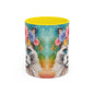 Floral Rag Doll Cat 01 Accent Coffee Mug - 11oz Perfect for Cat Lovers & Gifts