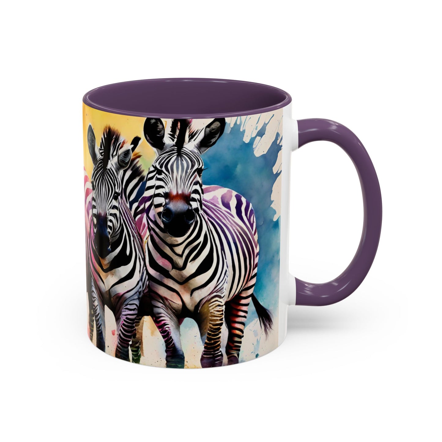 Multicoloured Zebra 2 Accent Mug 11oz