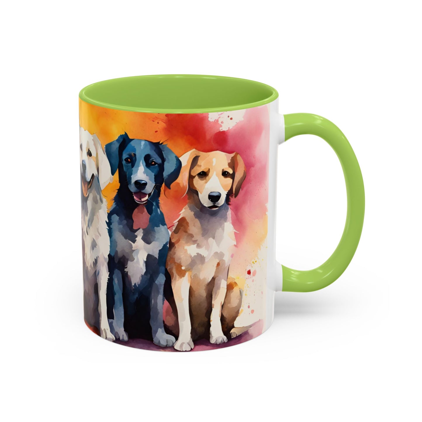 Multicoloured Doggies 7 Accent Mug 11oz