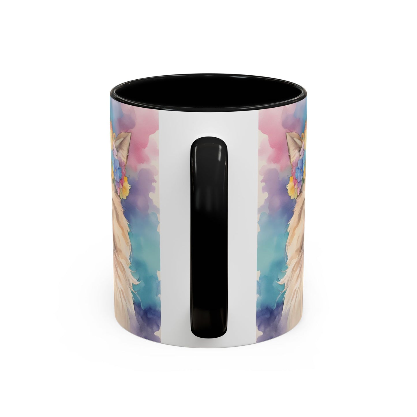 Floral Siamese Cat 02 Accent Coffee Mug - 11oz Perfect for Cat Lovers & Gifts