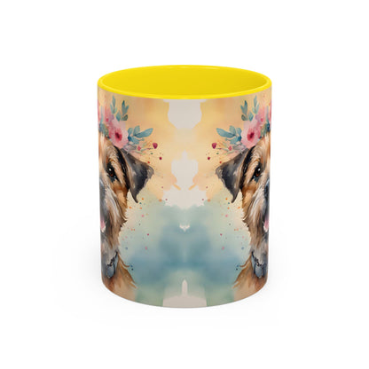 Border Terrier 01 Accent Coffee Mug - Dog Lover Gift