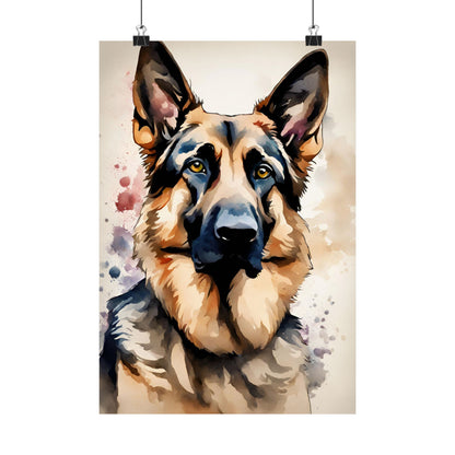 Dogs German Shepherd 03 Matte Vertical Poster