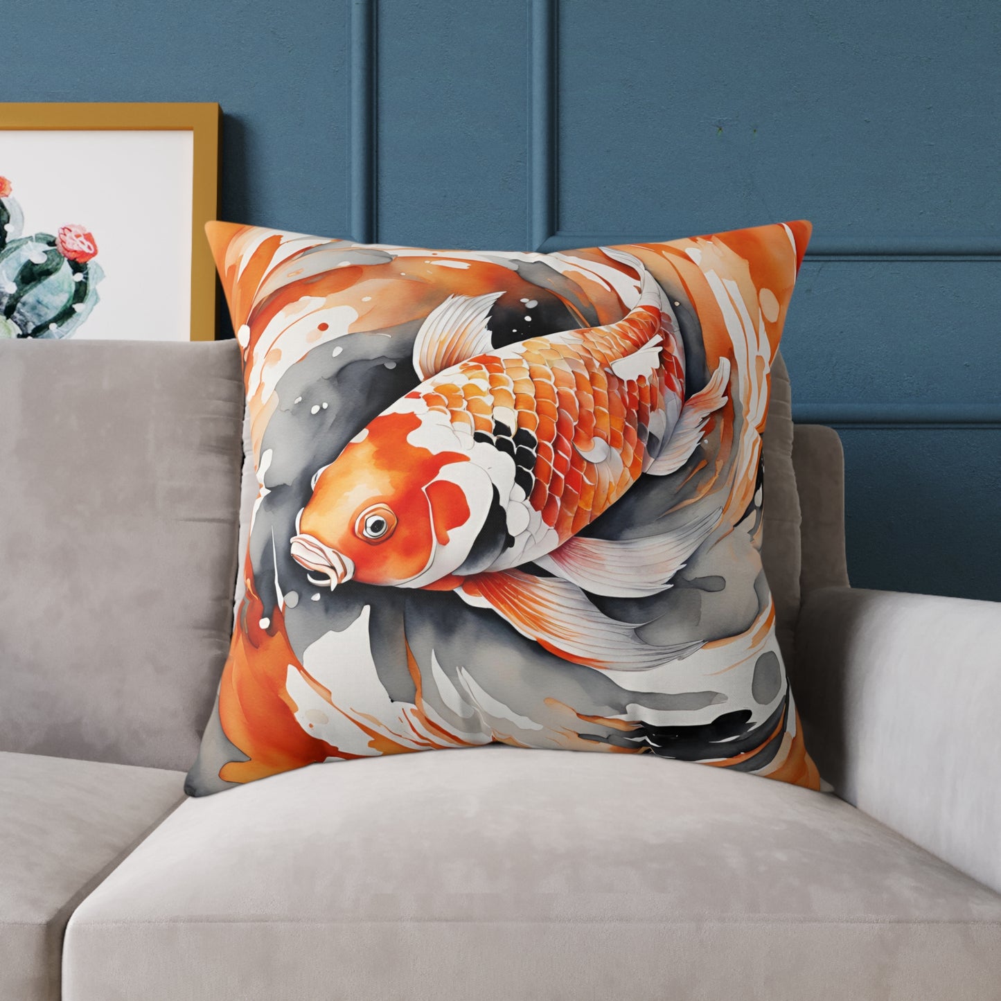 Koi Carp 02 Poly Pillow - Natures Beauty Design