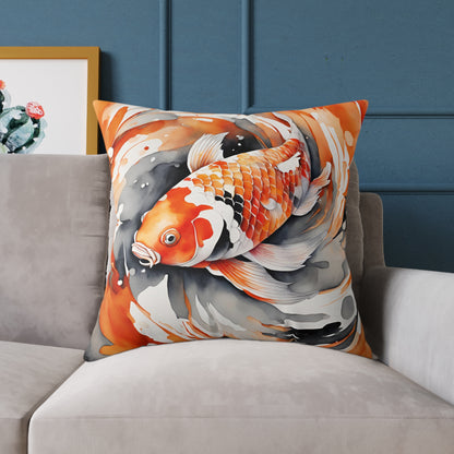 Koi Carp 02 Poly Pillow - Natures Beauty Design