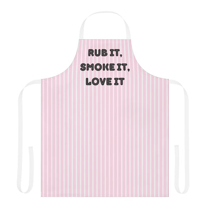 Rub It, Smoke It, Love It Apron, Cooking Pun