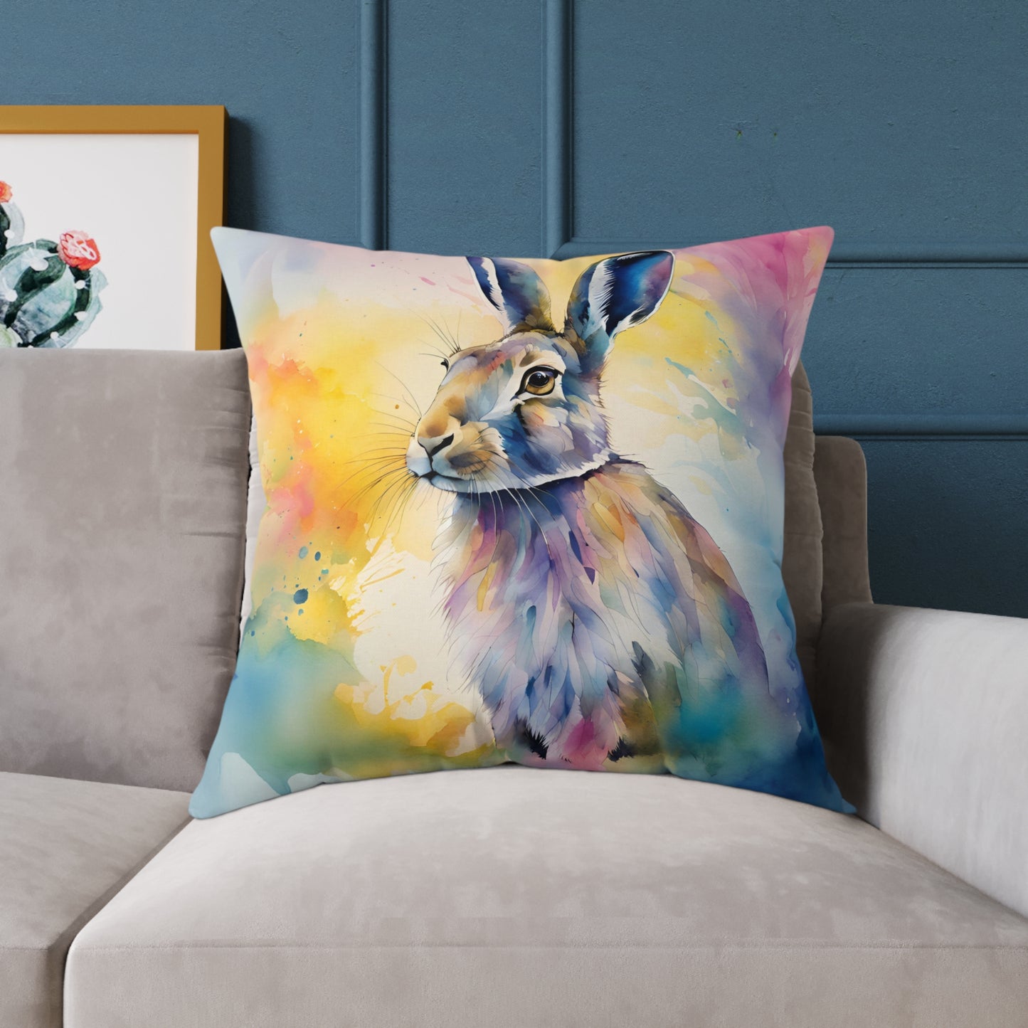 Hare 03 Poly Pillow - Natures Beauty Design