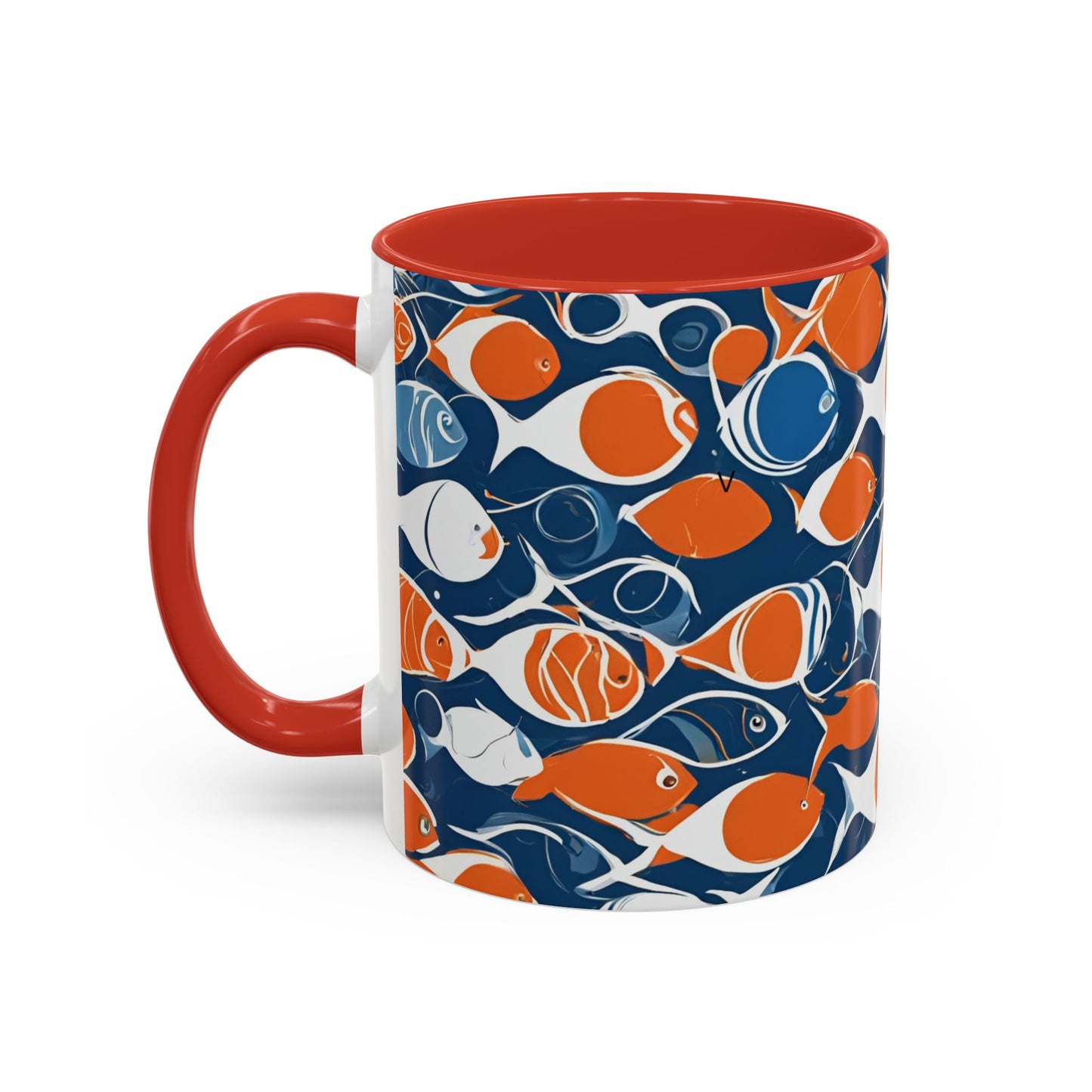 Orange Fish 08 Accent Coffee Mug (11oz)