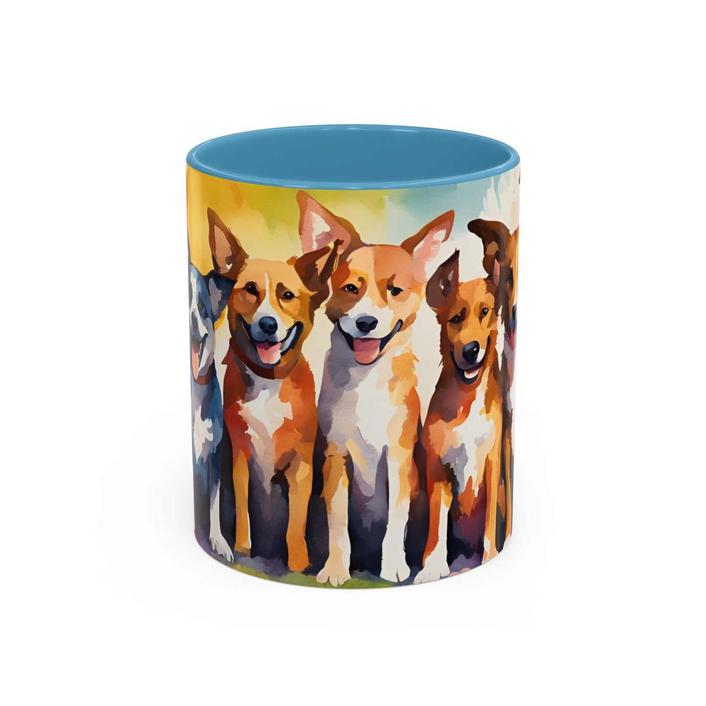 Multicoloured Doggies 11 Accent Mug 11oz