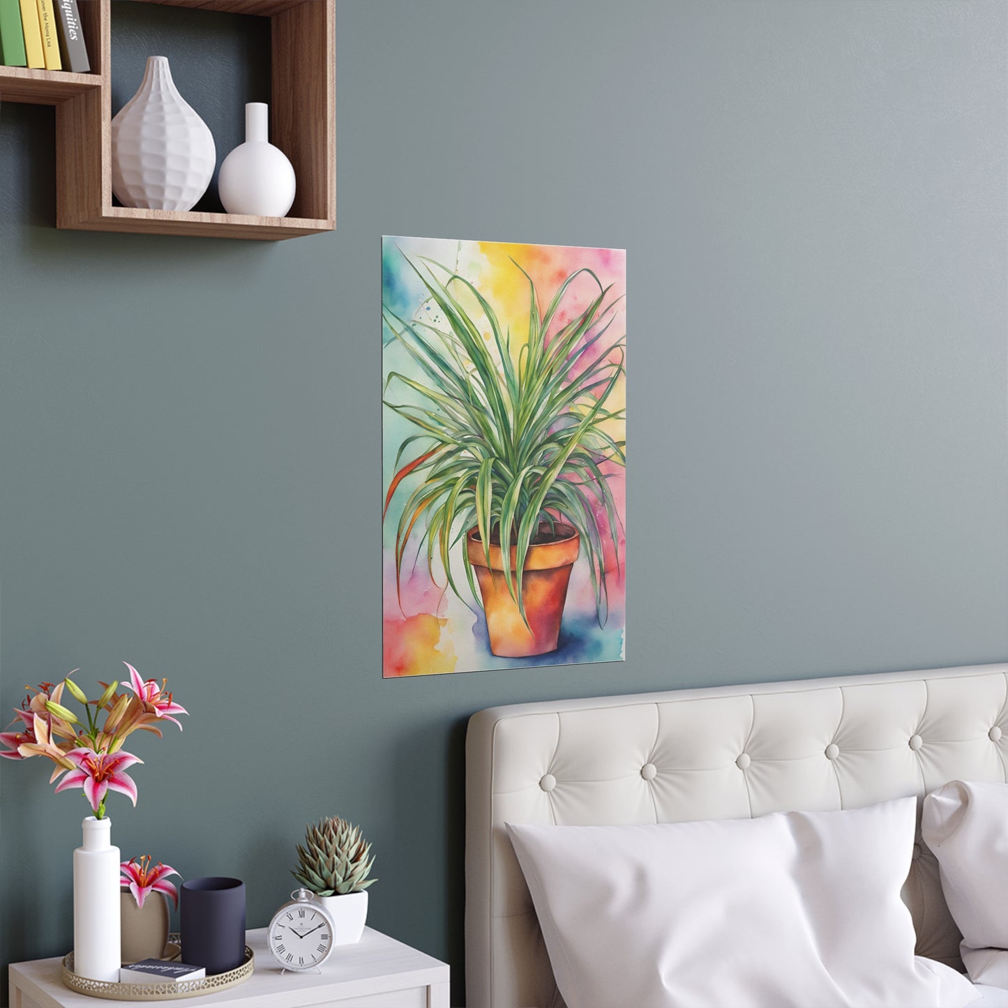 Multicolored Pot Plant 15 Indoor and Outdoor Silk Poster