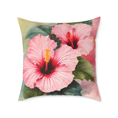 Hibiscus 03 Poly Pillow - Natures Beauty Design