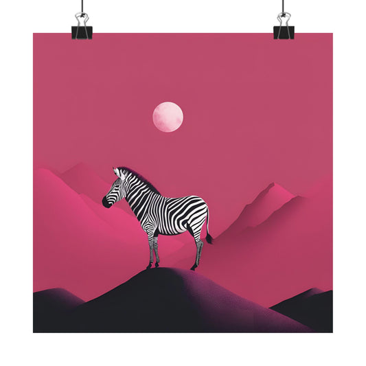 Lone Collection Zebra 15 Matte Square Posters