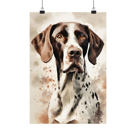 Dogs Pointer 03 Matte Vertical Poster